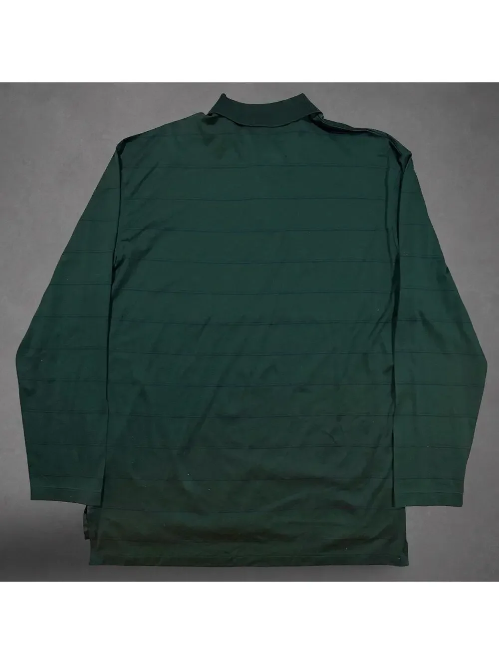 Vintage 90s Polo Ralph Lauren Long Sleeve Polo Green Striped Size Large NWT